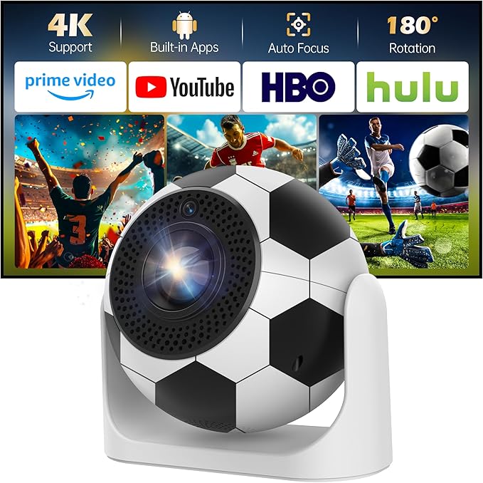 Mini Portable Projector with WiFi and Bluetooth, Built-in Apps Smart Projector