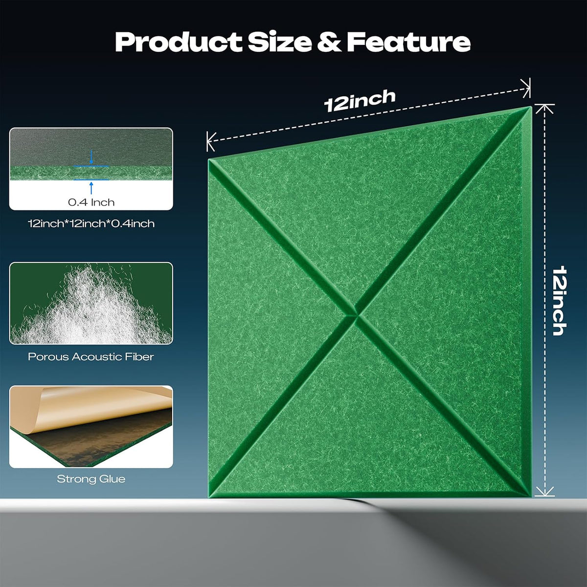 sonicism 12 pack x-lined acoustic panels shown in use