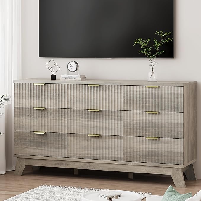 Xixini Fluted Dresser for Bedroom