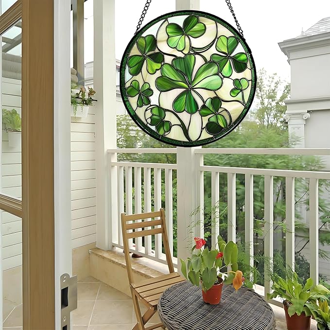 CRISGIF Stained Glass Window Hanging