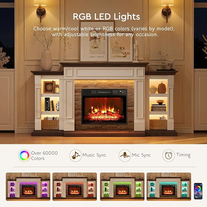 LGHM 72" Electric Fireplace