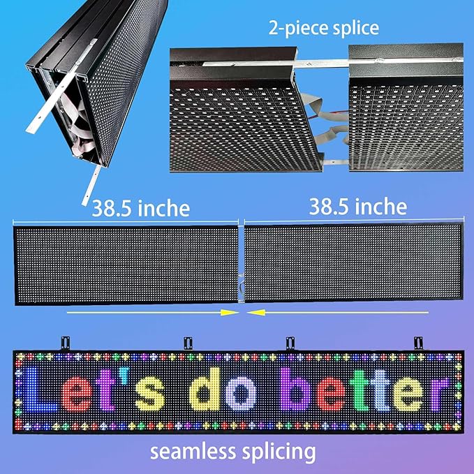 programmable led sign custom scrolling digital signage display screen outdoor