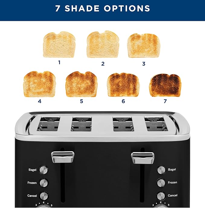GE 4 Slice Toaster | Extra Wide Slots