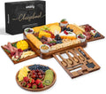 SMIRLY Charcuterie Boards Set, Large Cheese Board Set, Acacia