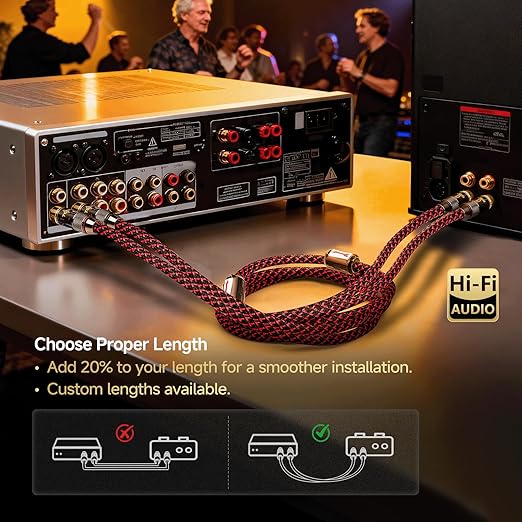 TODN HiFi 4-Core-OFC RCA Cables