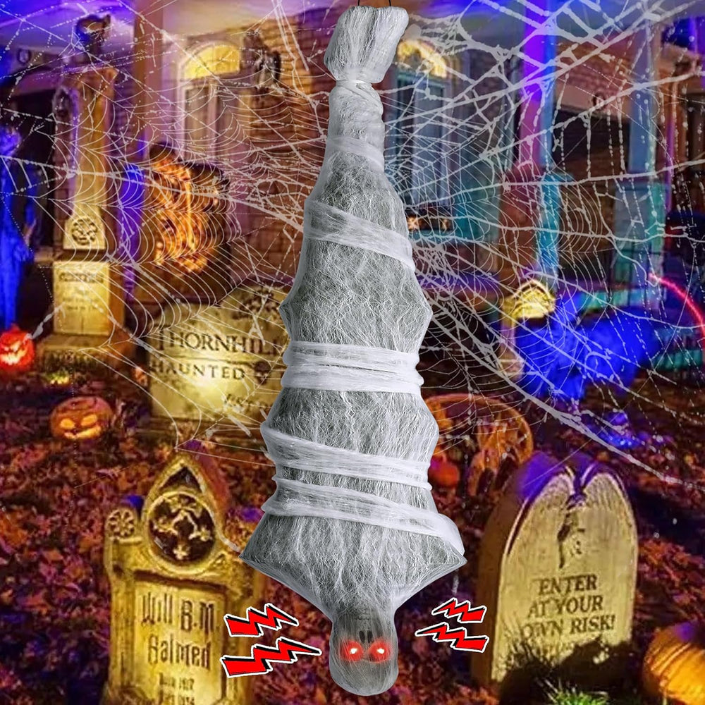 Halloween Decorations, 72 inches Scary Hanging Cocoon Corpse Props with Spook...