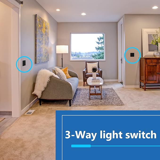 LIDER Minimalist Design Matte Finish Lighted Decorator Switch, Frameless Paddle (10-Pack)