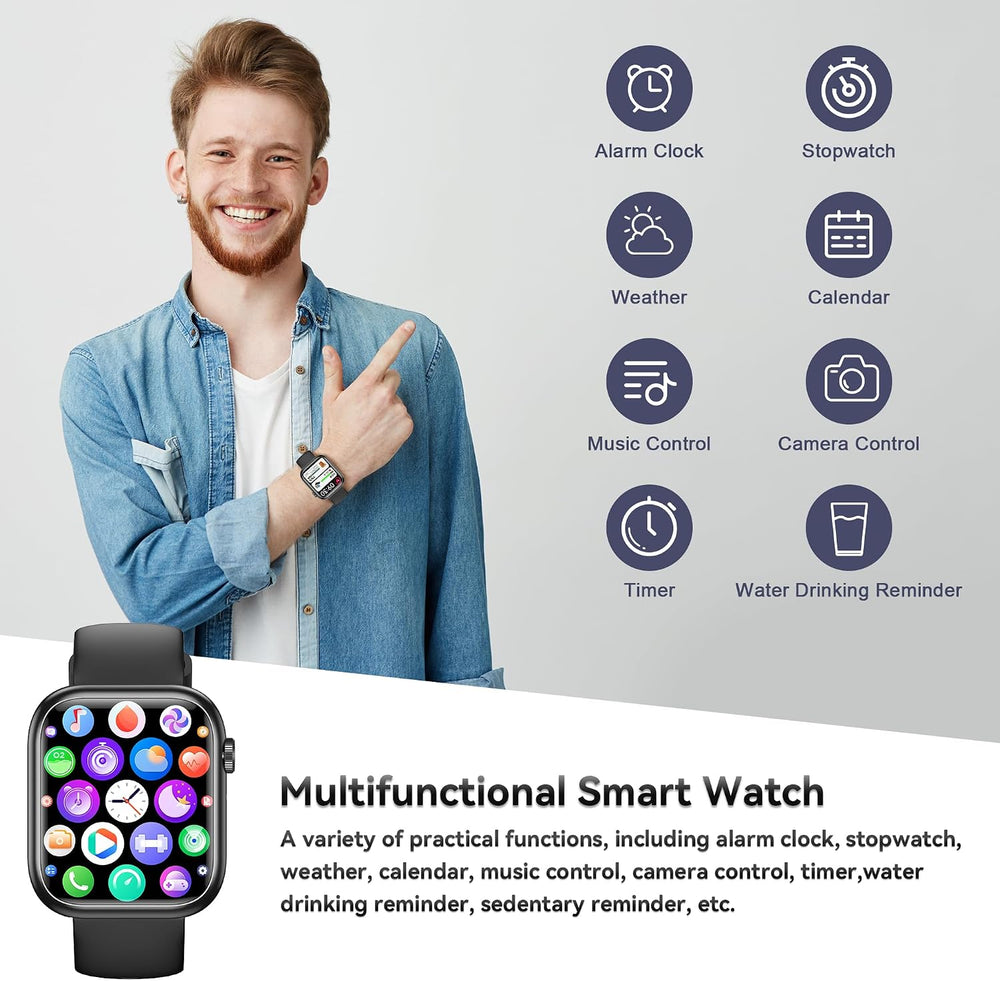 Smart Watch for Men Women(Answer/Make Call), 1.83" Fitness Watch with He...