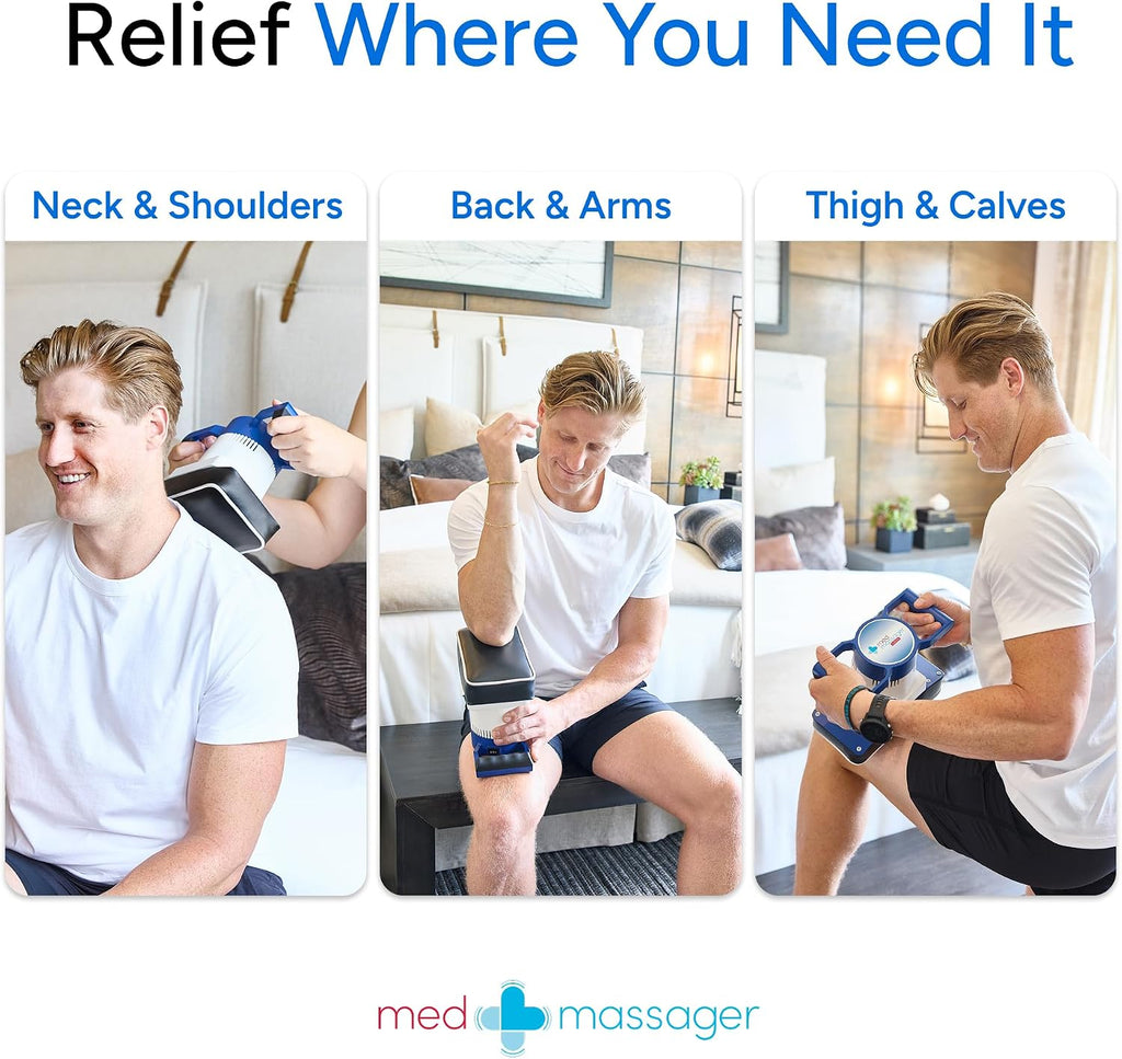 medmassager body massager classic, oscillating deep tissue, back, package contents
