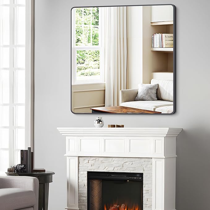 FORBATH Bathroom Mirror 36" x 36"，Large Square Wall Mirror