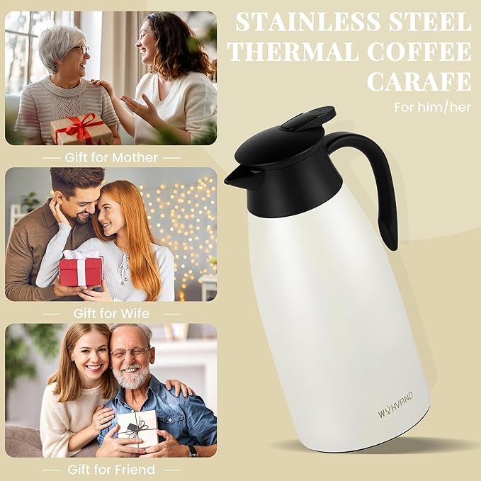 68 Oz Thermal Coffee Carafe, Stainless Steel Insulated Vacuum coffee crafts to