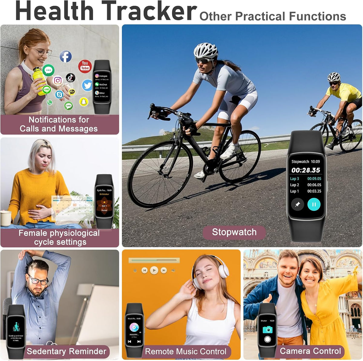 fitness tracker with 24/7 heart rate, blood oxygen, package contents