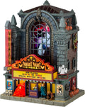 Lemax Fright Night Cinema Lighted Building, 10.24-in for Halloween Village