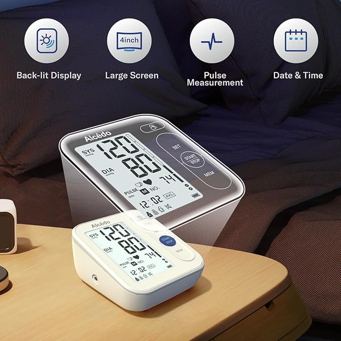 Alcedo Blood Pressure Monitor for Home Use, Automatic Digital BP Machine