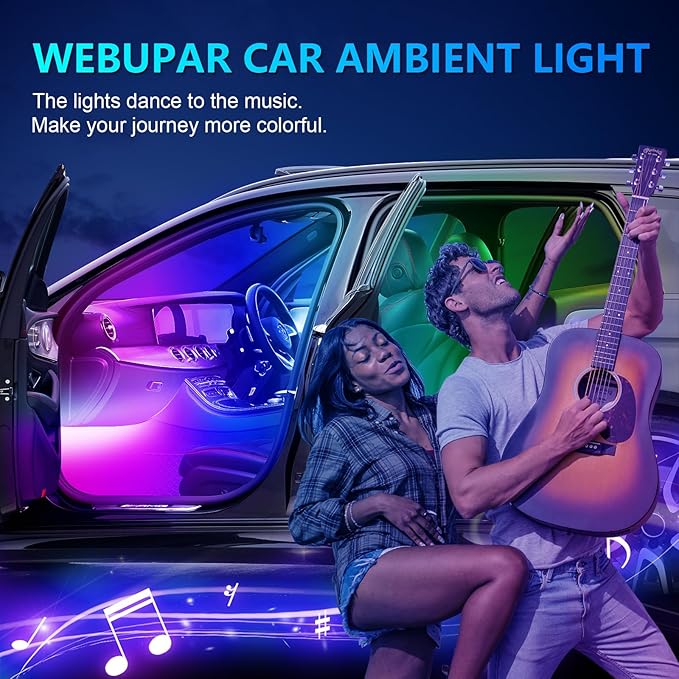 WEBUPAR Dreamcolor 6 in 1 Car LED Strip Lights