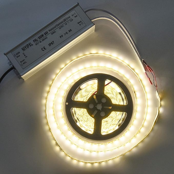 LED Driver 300 Watts 24V DC Transformer， Waterproof IP67 Power Supply, 24V DC