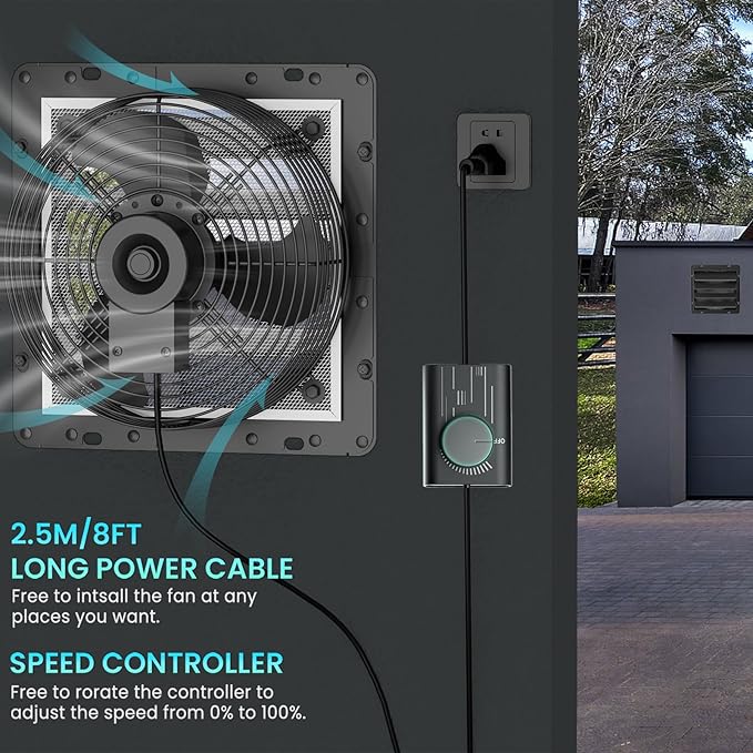 HG Power 14 Inch Shutter Exhaust Fan