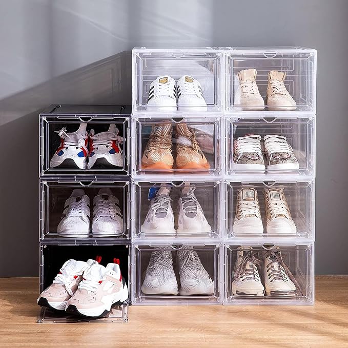 Attelite X-Large Clear Plastic Shoe Boxes (9Pack)
