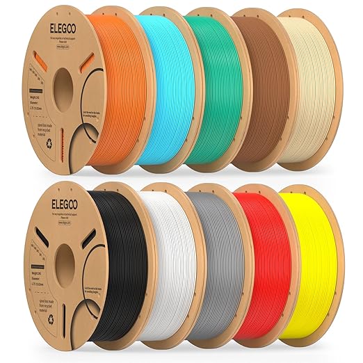 ELEGOO PLA Filament Bundle 10KG, 1.75mm 3D Printer Filament Dimensional