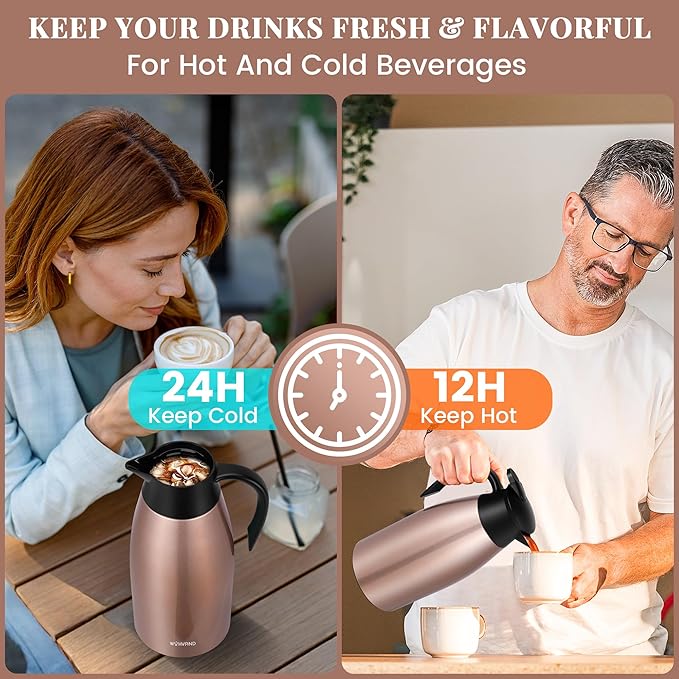 68 Oz Thermal Coffee Carafe, Stainless Steel Insulated Vacuum coffee crafts to