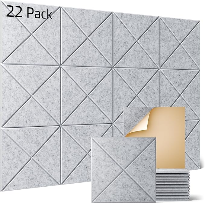 Sonicism 22 Pack X-Lined Acoustic Panels