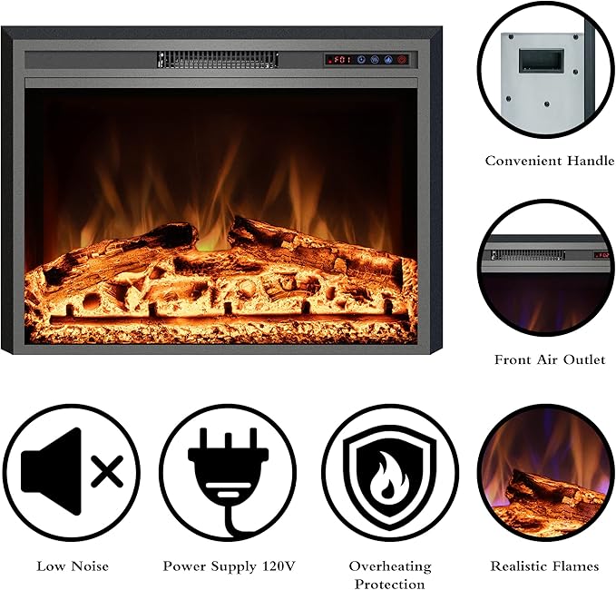 Electric Fireplace, Recessed Fireplace Heater