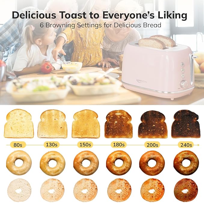 2 Slice Toaster Retro Stainless Steel