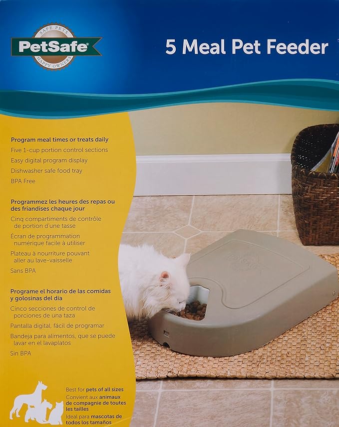 PetSafe Automatic Dog Feeder, 5 Meals, 40 oz Capacity, (Pack of 2)