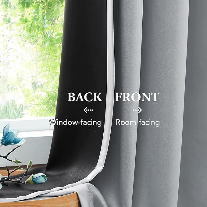 Beauoop 100% Blackout Curtains 96 Inches Long