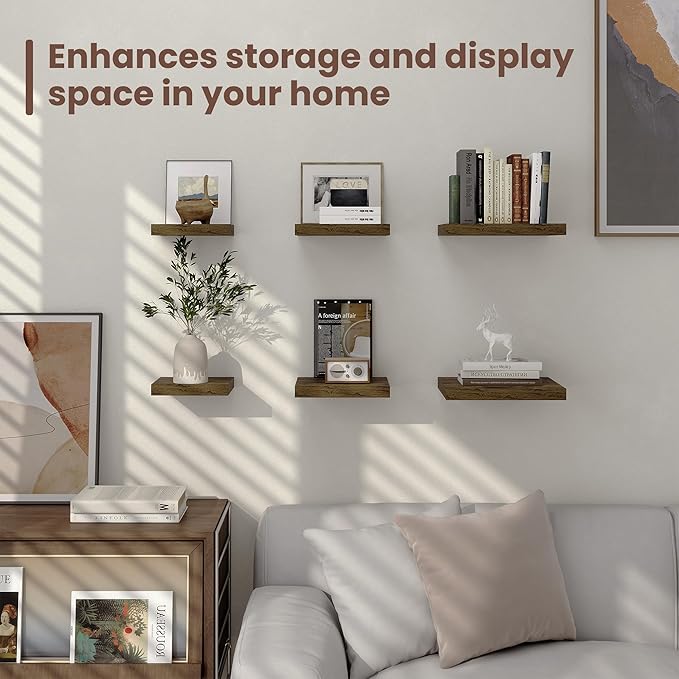 Fun Memories Floating Shelves for Wall (Set of 3)