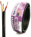 NATIONAL Wire & Cable – 16 AWG 3-Conductor Premium Copper Wire, 50 ft, Stranded
