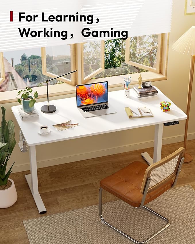 SANODESK Electric Standing Desk 60 x 24 Inches Whole-Piece Desktop Height