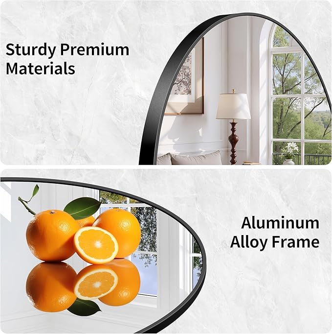 Arched Bathroom Mirror, Wall Mounted Mirror, Living Room, Vertically Hanging