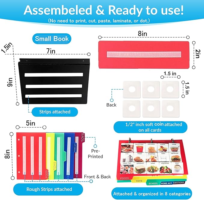 Visual Communication Book, 162 ASD Photo Picture Cards: Autism Language