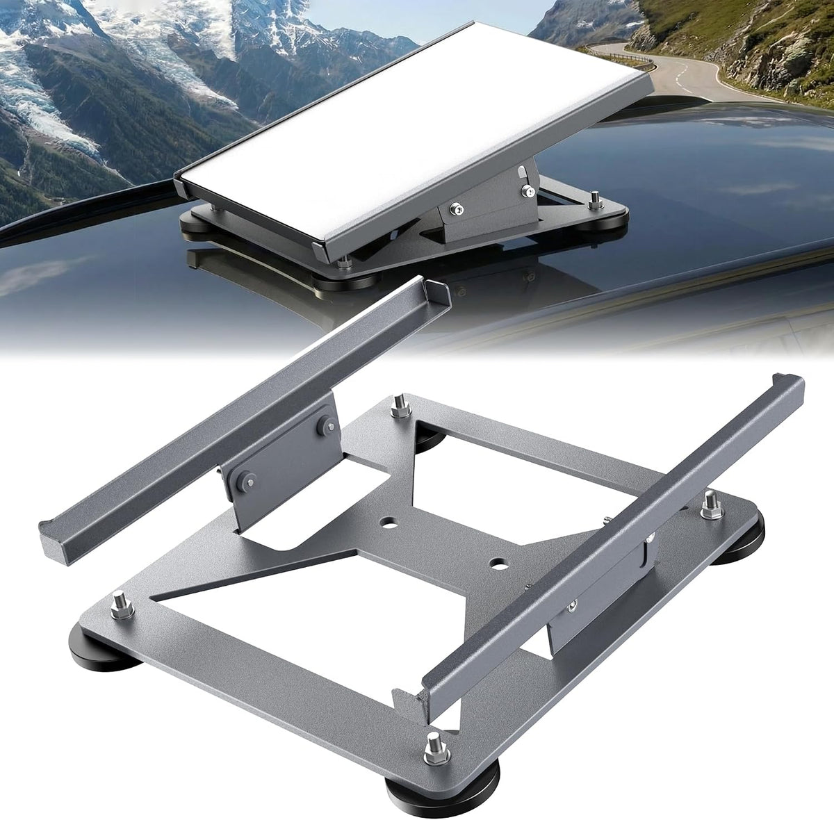 Vehiker Starlink Mini Mount Magnetic, 30° Adjustable Car Roof Mount with 350lbs Heavy Duty Magnet Bases, Weatherproof Starlink Mini Accessories for RV, Camper Van, SUV, Boat