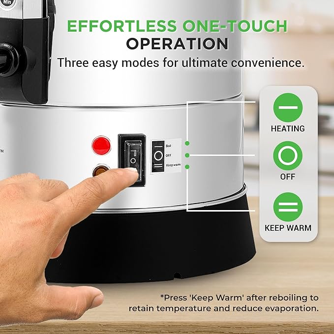NutriChef Water Boiler and Hot Water Dispenser, 8L Electric Beverage Dispenser