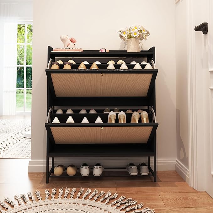 AVZEAR Narrow Shoe Storage Cabinet