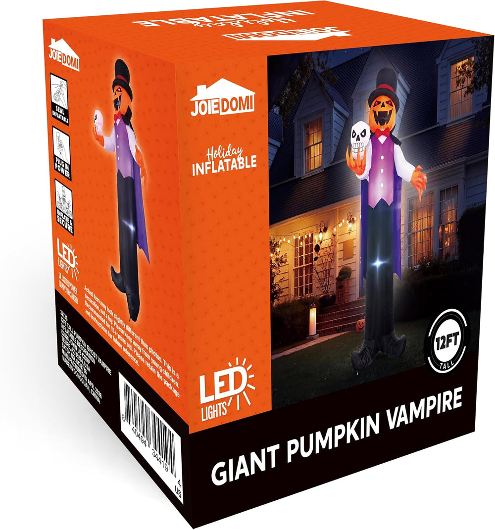 Joiedomi 12FT Giant Halloween Inflatable Pumpkin Ghost Vampire with Skull, Ha...