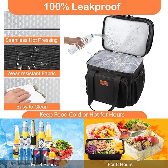 Expandable XLarge Lunch Box, Insulated Heavy Duty Lunch Bag Waterproof