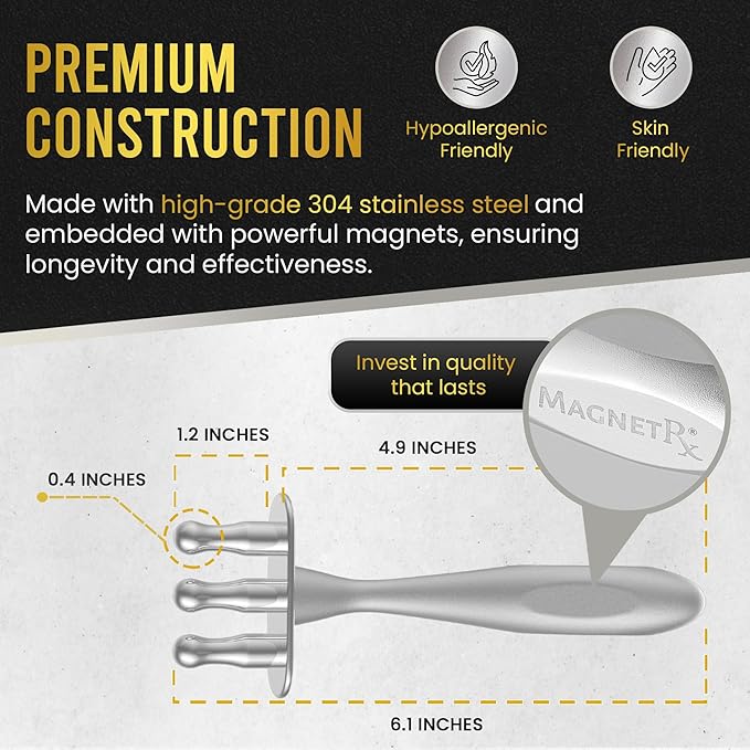 MagnetRX® Magnetic Therapy Massage Fork – Multi–Functional Magnetotherapy Pen