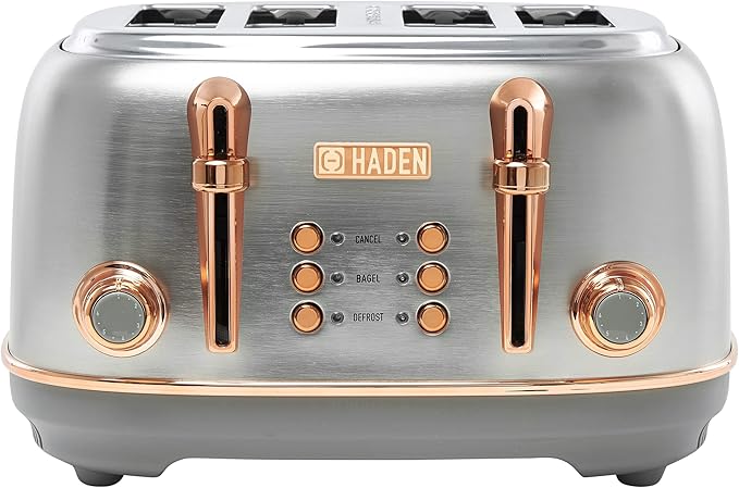 Haden Heritage 4 Slice Wide Slot Stainless Steel Toaster