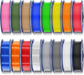 SUNLU 250G PLA Filament 16 Color Bundle Multicolor, 4kg in Total