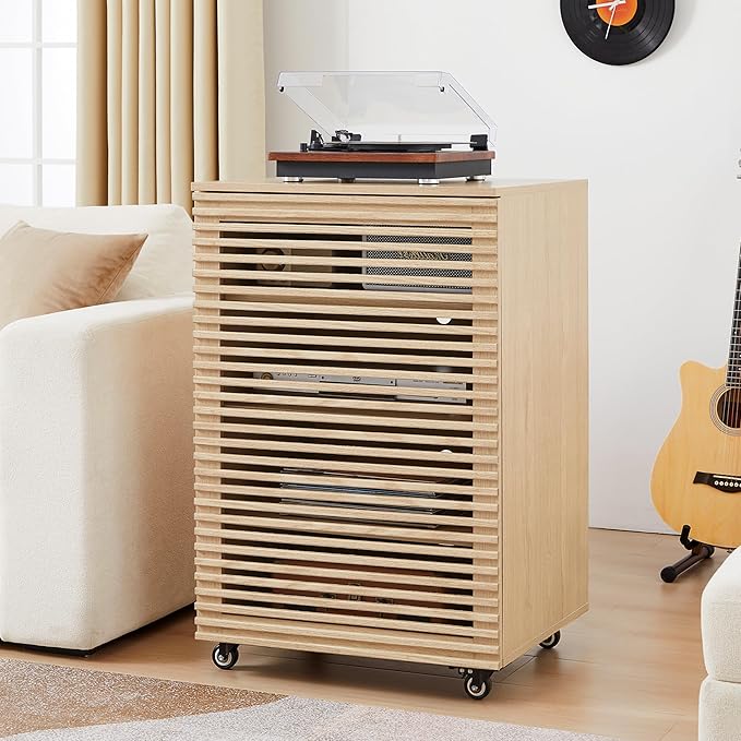 LEVNARY 5-Tier AV Media Cabinet