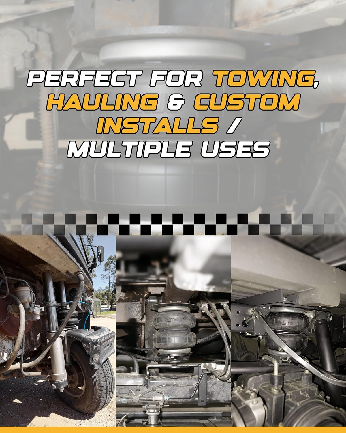retrue universal air bags air suspension spring with on a desk or shelf
