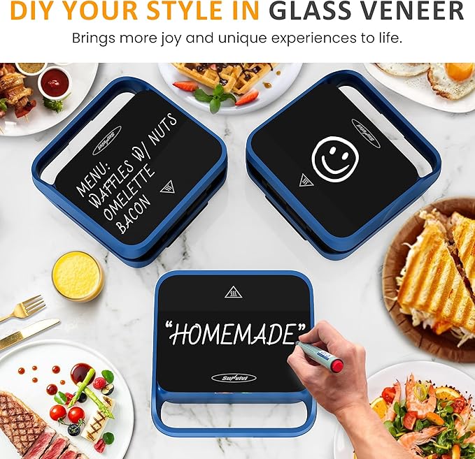 Sunvivi Pro Sandwich Maker Panini Press Grill, 3 in 1 Electric Waffle Maker
