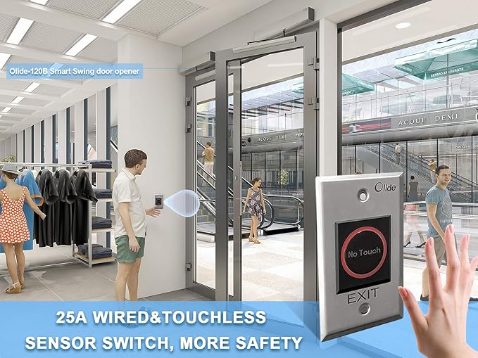 Olideauto Touchless Commercial Door Opener Automatic (2pcs)