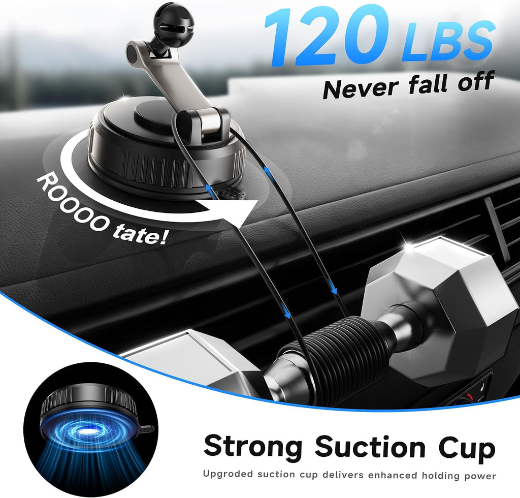 for 25W MagSafe Car Mount Charger with Built-in Cooling Fan