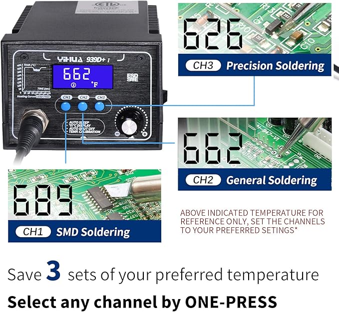 YIHUA 939D+ I Soldering Station, 75 Watt Equivalent