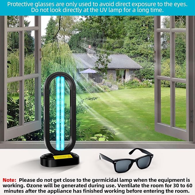 UV Light Sanitizer, 4-Speed Timing and Remote Control UVC Home Disinfection