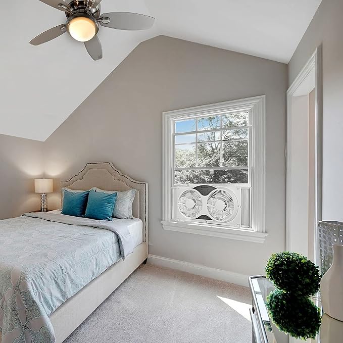 Comfort Zone Twin Window Fan